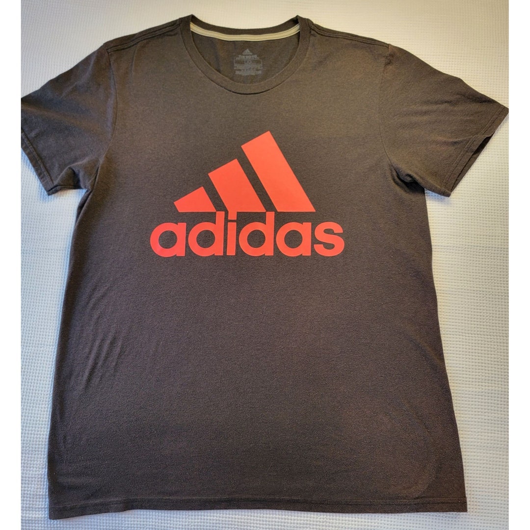 Vintage Adidas Logo Climalite Men's T-shirt, Size Large - Etsy