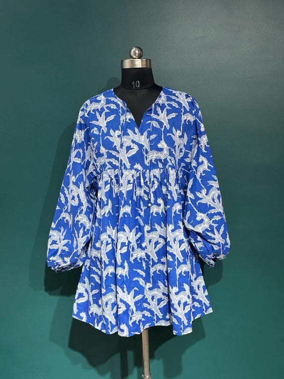 blue tiger print dress THEO MAXI DRESS