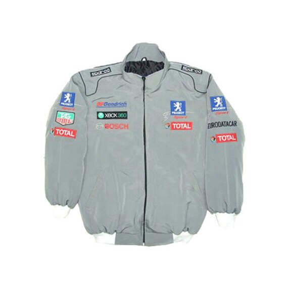 Peugeot Sport Nascar Racing Jacket Gray F1 Jacket Vintage - Etsy