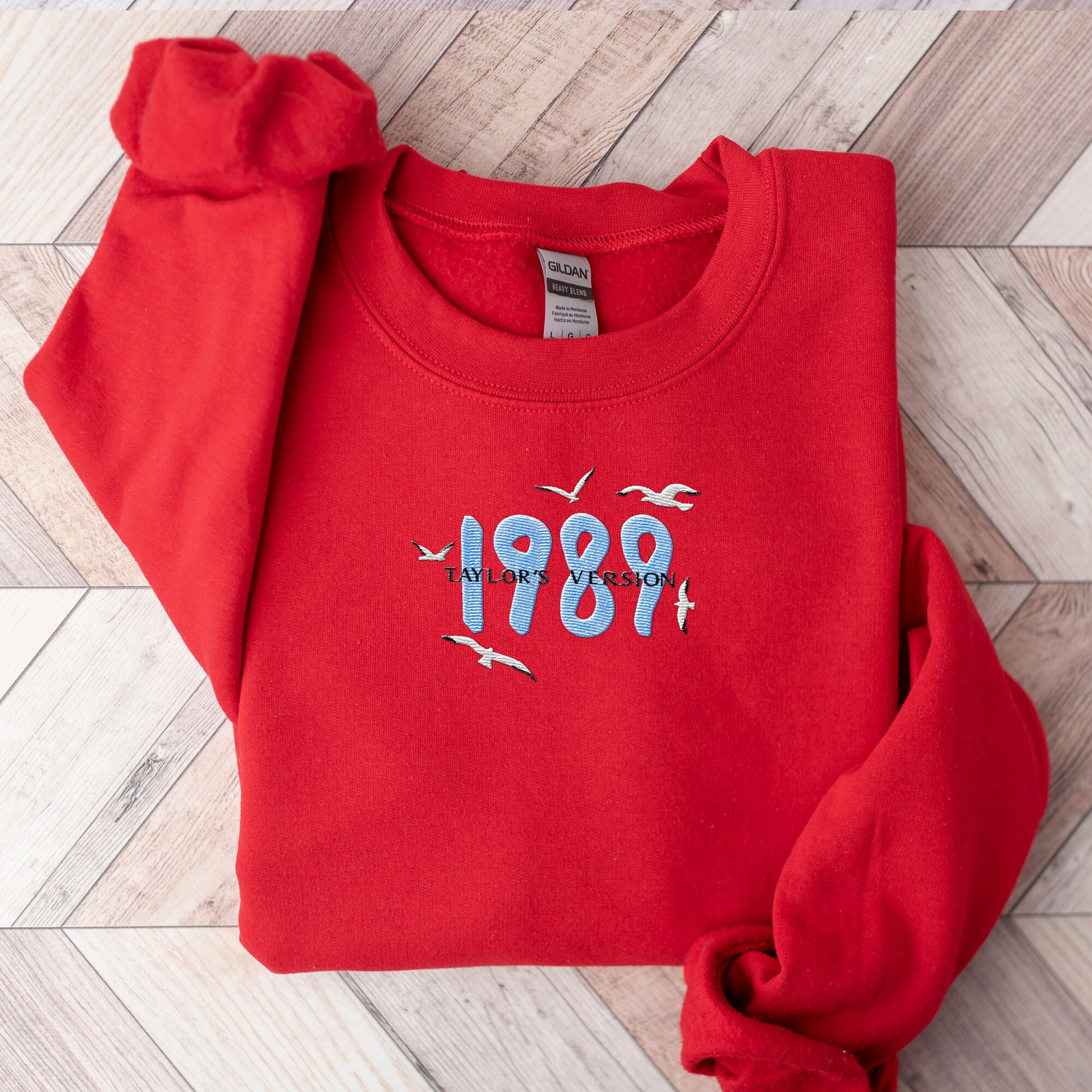 Discover Embroidered 1989 Seagull Taylor Sweatshirt swiftiee gifts 1989 swiftiee Sweatshirt