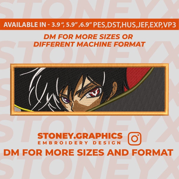 Anime boy Embroidery Designs, Machine Embroidery Design file, Pes, Dst, Jef, Vp3, Exp, Hus, Instant Download