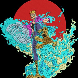 Phenoix Anime Embroidery Designs, Machine Embroidery Design File, Pes