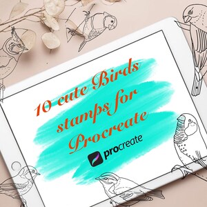 10 Birds stamples for Procreate | for IPad and iPad Pro | tattoo stencils | ready for use |