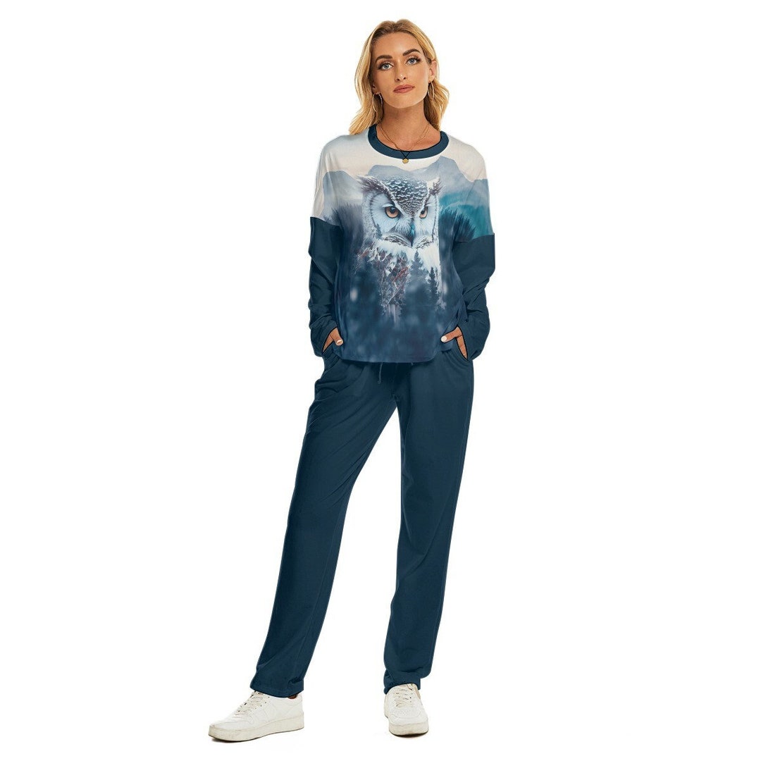 Women Pajama Suit – Trees & Deer Print