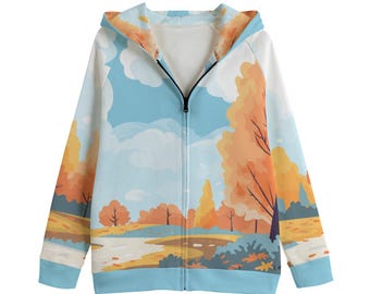 Herbstszene Baumwolle Kinder Hoodie