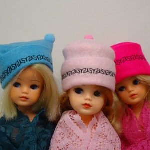 Handmade pretty hats for Sindy dolls. Pink, White and Cerise..