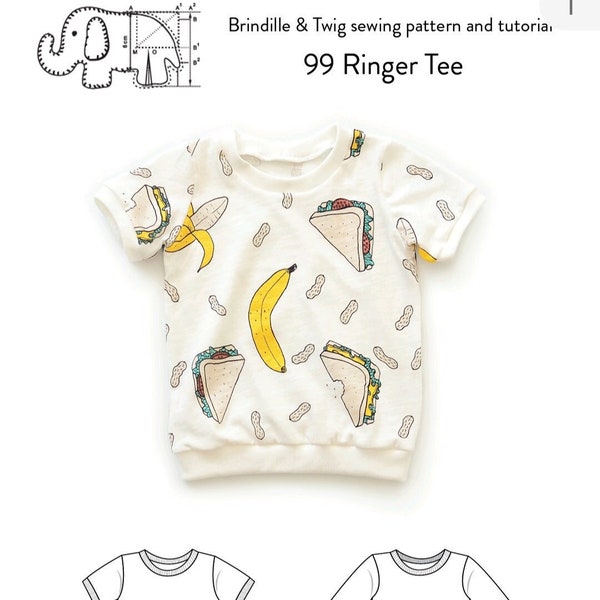 Child tee shirt and wrap around dress sewing pattern. Bonus teddy bear pattern. T shirt kids. Digital Download. PDF