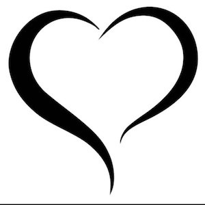 Open Heart 10 Instant Downloads in zwart-wit 2-SVG, 2-PNG, 2-EPS, 2-dxf, 2-jpg digitale download