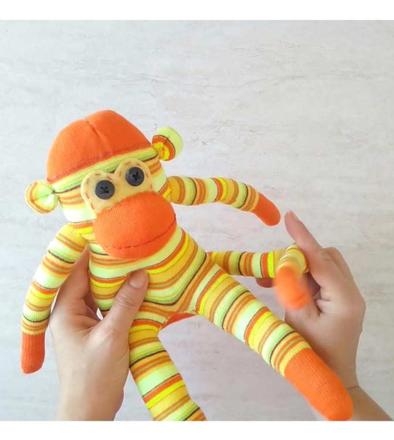 Sock Monkey Sewing Stuffed Digital Instant