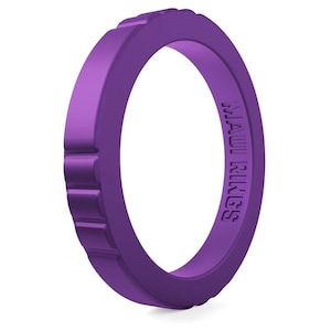 Purple Silicone Ring: Elegant Stackable Wedding Band