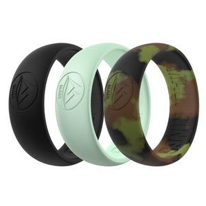 Silikon Ehering: Schwarz, Camo, im Dunkeln leuchtend - Aktiver Lebensstil