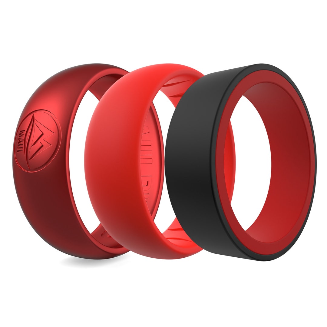 Red Silicone Wedding Band: Medical Grade Promise Ring - Etsy