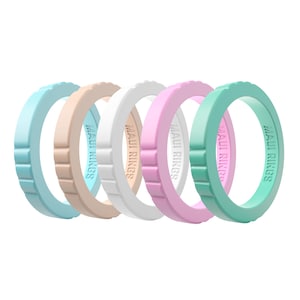 Pastel Silicone Ring: Stackable Women&#39;s Wedding Band