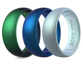 Aliança de silicone: cores da moda para o verão, anel de compromisso respirável