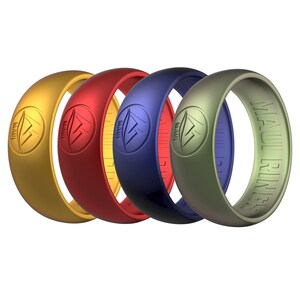 Silicone Wedding Rings for Men, Comfort Fit for Him, Metal Gold Marble Mens Silicone Wedding Band, Metal Navy Green Surfer Ring, Maui Rings