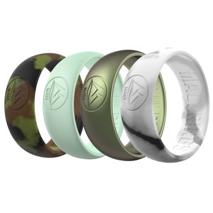 Silicone Rings Hiking Adventure Collection, Comfort Fit Silicone Wedding Bands, Travel Custom Rings, Men Rings, Women Rings, Maui Rings
