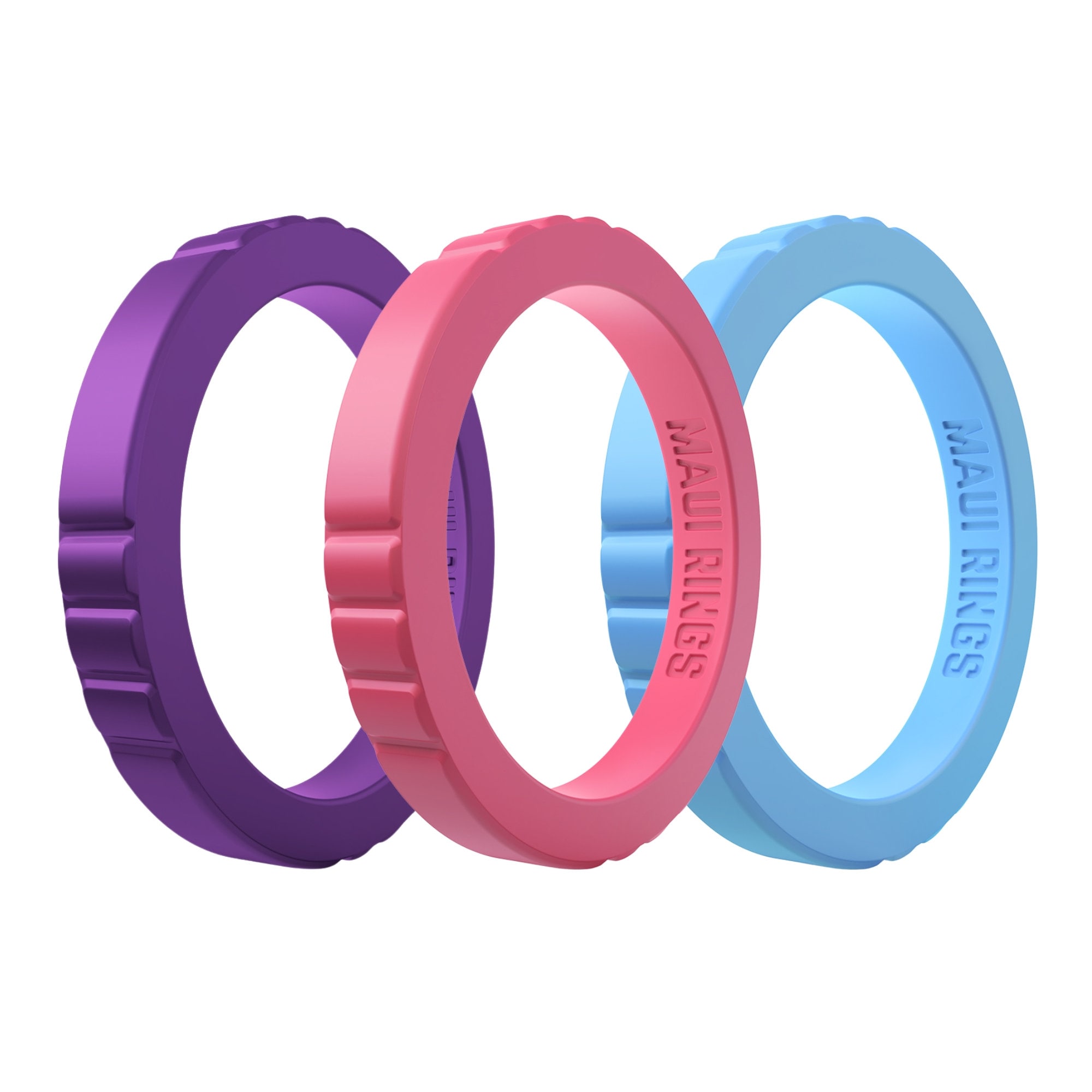 Aliança de silicone Maui Rings: Anéis ativos empilháveis