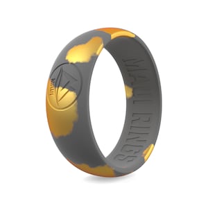Marble Gold Silicone Ring, Mens Comfort Fit Silicone Wedding Band, Surfer Ring, Hunters Ring, Mountain Lovers, Alternative Ring, Maui Rings
