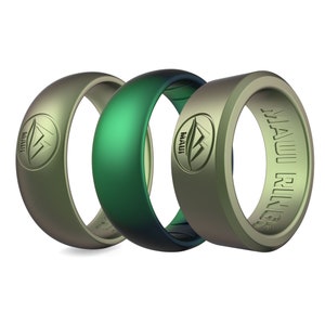 Tropischer grüner Silikonring - atmungsaktiver Ehering