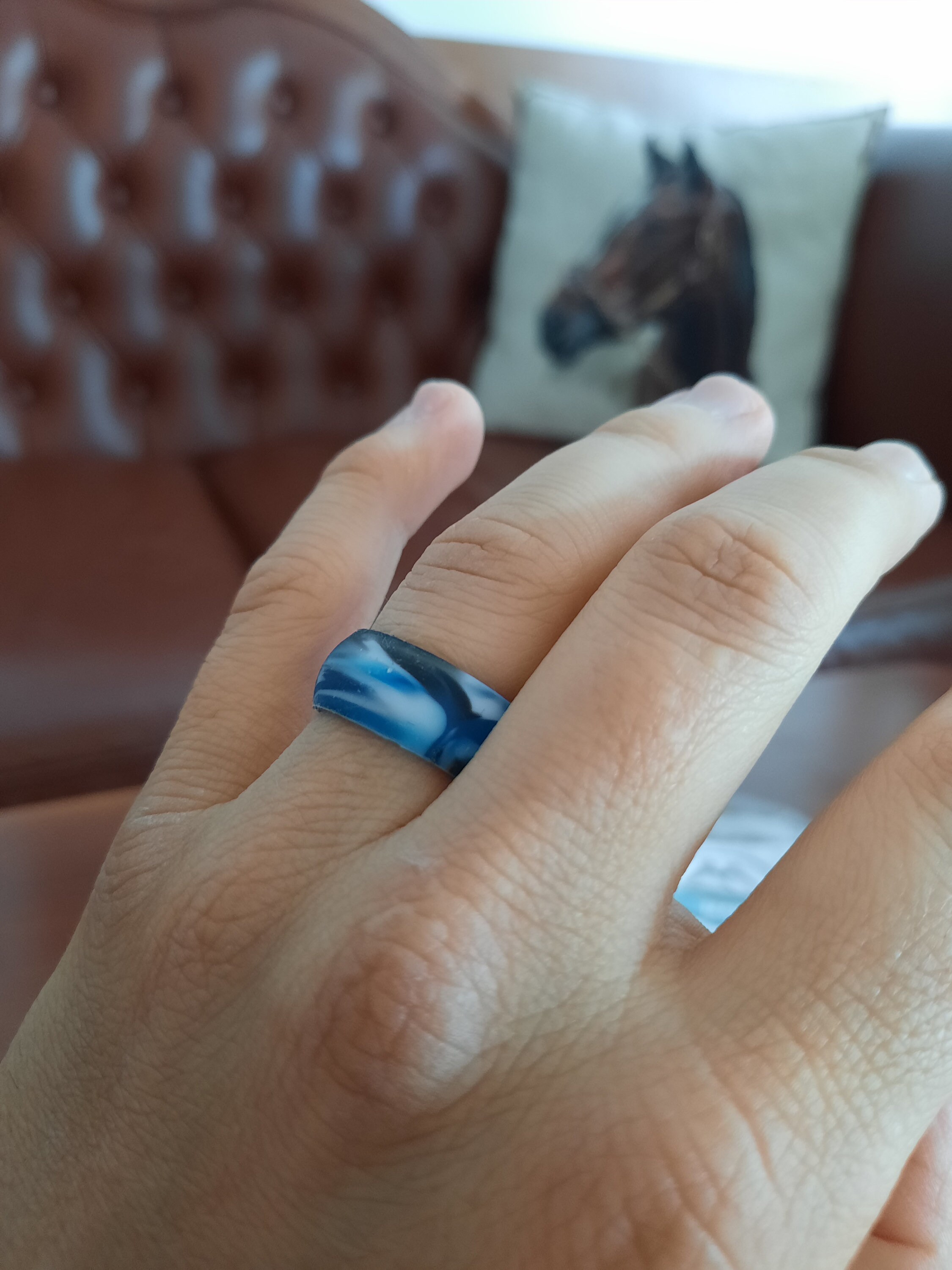 MAUI RINGS Men's Silicone Wedding Band - Arctic Camo, Breathable Comfortable Rubber Ring For Work, Sports, Fitness