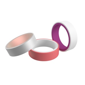Reversible Silicone Ring Set: Two-Tone Wedding Band by Maui Rings