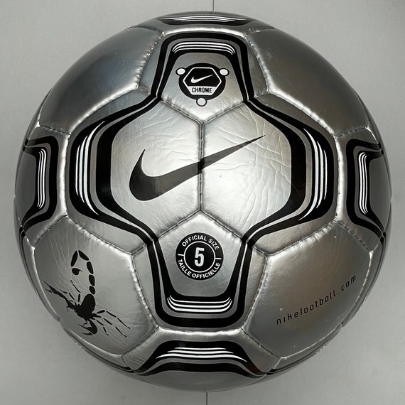 Nike Football Size 5 Silver Chrome Fifa Approved - Etsy