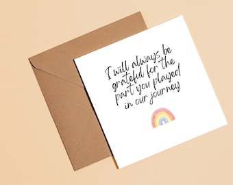 Thank you card for someone who has been an important part of your journey - Teacher | Placement | Friend | Work | Professional