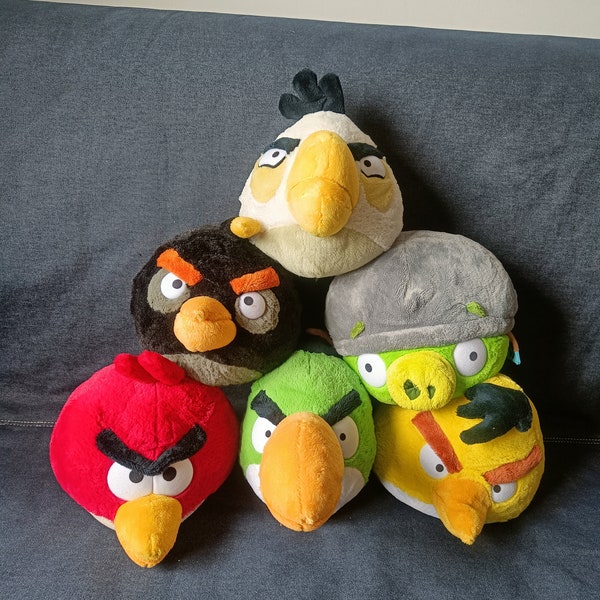 Lot de 6 peluches Angry Birds - Articles officiels