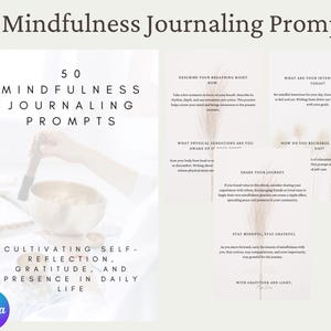 Mindfulness Journaling eBook | Guided Exercises for Self-Reflection | Gratitude and Daily Mindfulness Practice | Digital Instant Download