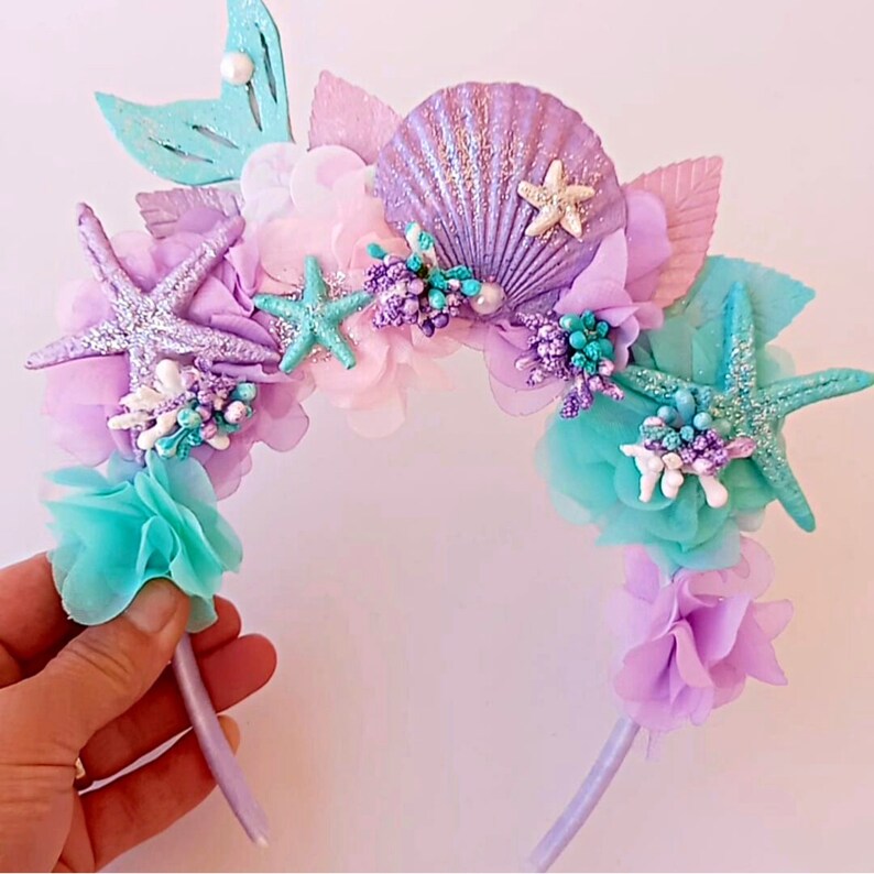 Mermaid Crown Girl Mermaid Outfit Mermaid Toddler Birthday Etsy