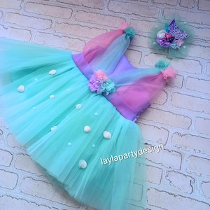 Mermaid Dress - Mermaid costume - Lilac mermaid costume for kids -  First Birthday Dress - Little mermaid birthday party dress - christmas