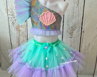 Mermaid Tutu Dress for Baby & Toddler - First Birthday Princess Dress - Girl Mermaid Outfit - Mermaid Costume - Halloween Costume