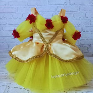 Yellow Princess Belle Dress: Birthday Photoshoot Costume