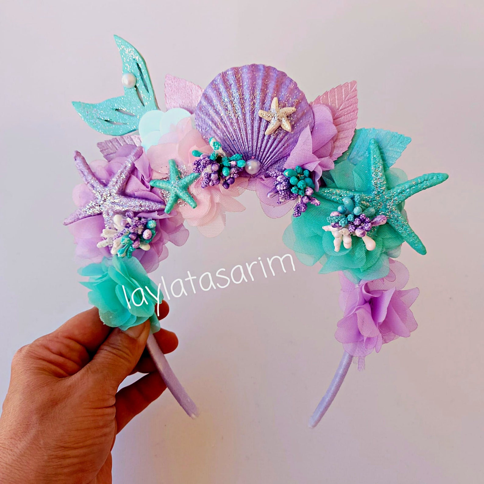 Girls Mermaid Costume with Dress & Seaweed Crown