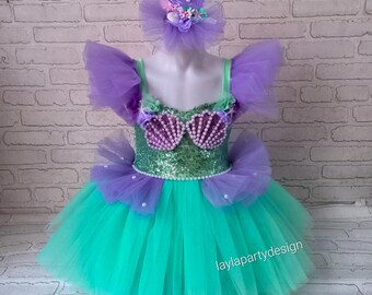 ヴィンテージ風リトルマーメイドドレス - アリエルドレス - 90