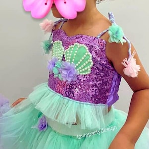Mermaid Costume ,Mermaid Dress , First Birthday Dress , Mermaid Ariel İnspired Princess Dress , Halloween Costume for Girl , Mermaid Party