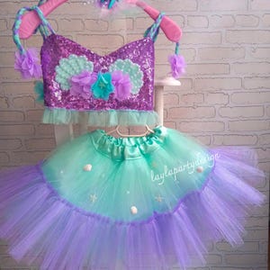 Mermaid Dress, Lilac Mermaid Costume, Baby Girl Dress, Special Occasion, First Birthday Dress, Halloween Kids Dress ,mermaid themed dress
