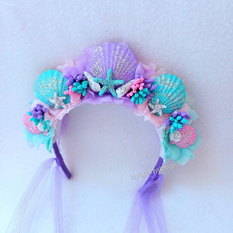 Mermaid Crown Girl Mermaid Outfit Mermaid Toddler Birthday Etsy