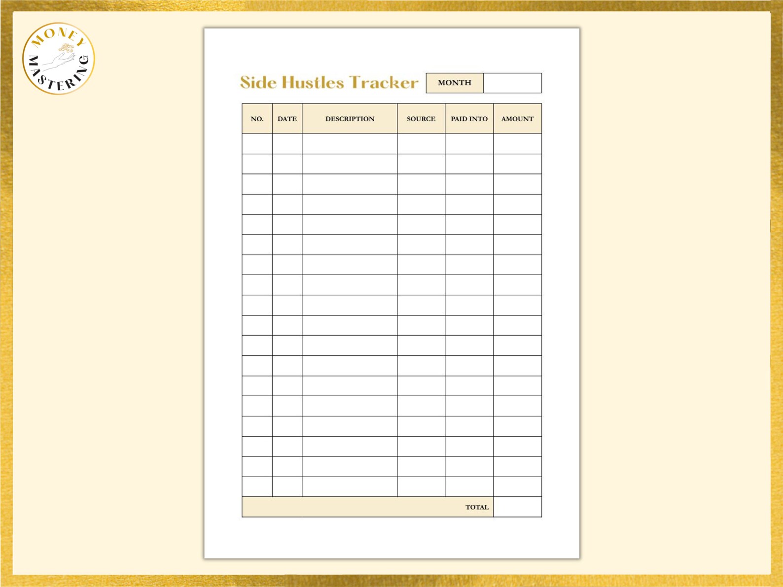 Side Hustles Tracker Printable Side Hustles Journal Side Etsy