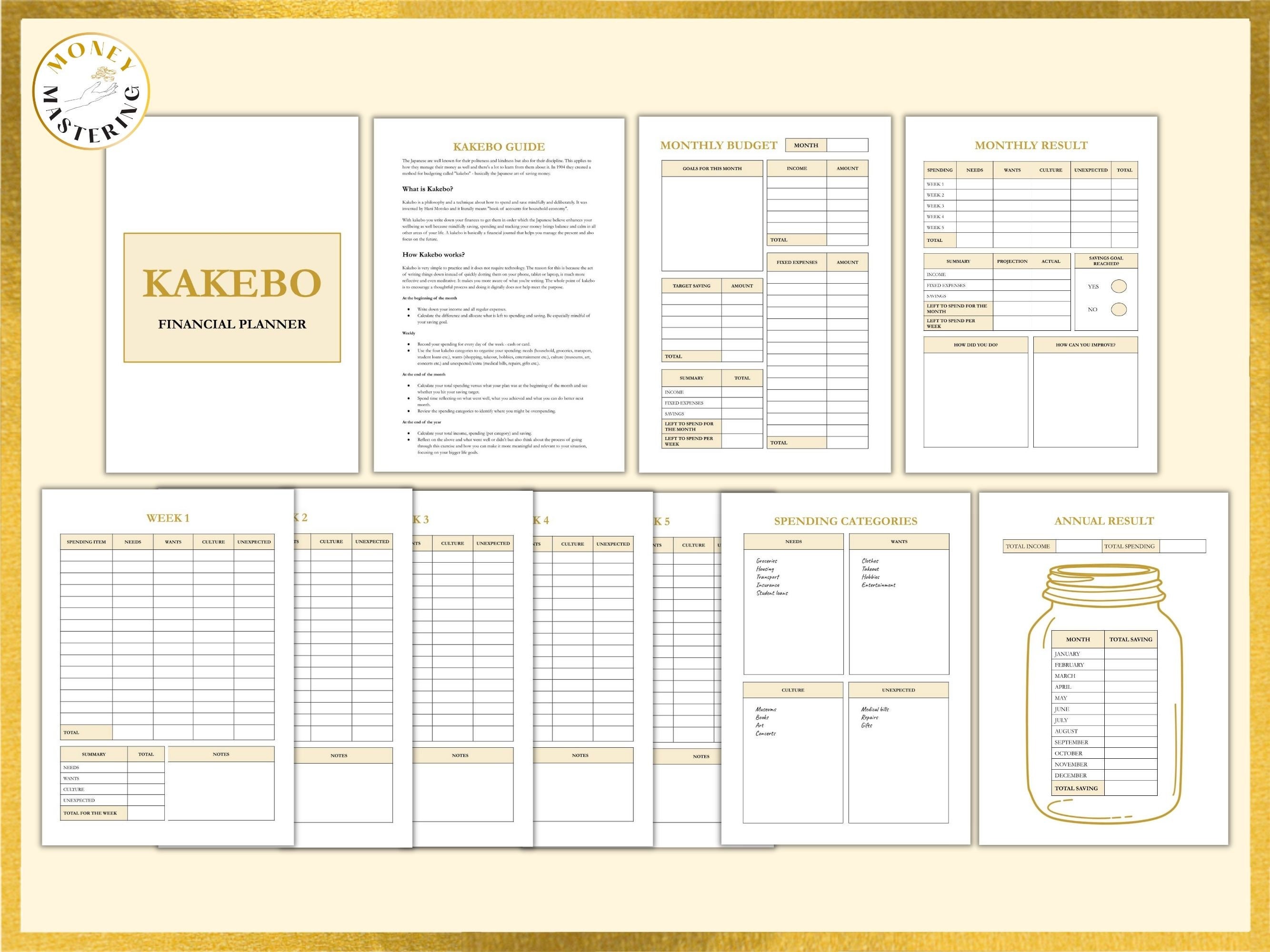 Kakeibo Budget Planner: Monthly, Weekly, and Daily Traditional Japanese  Financial Planner