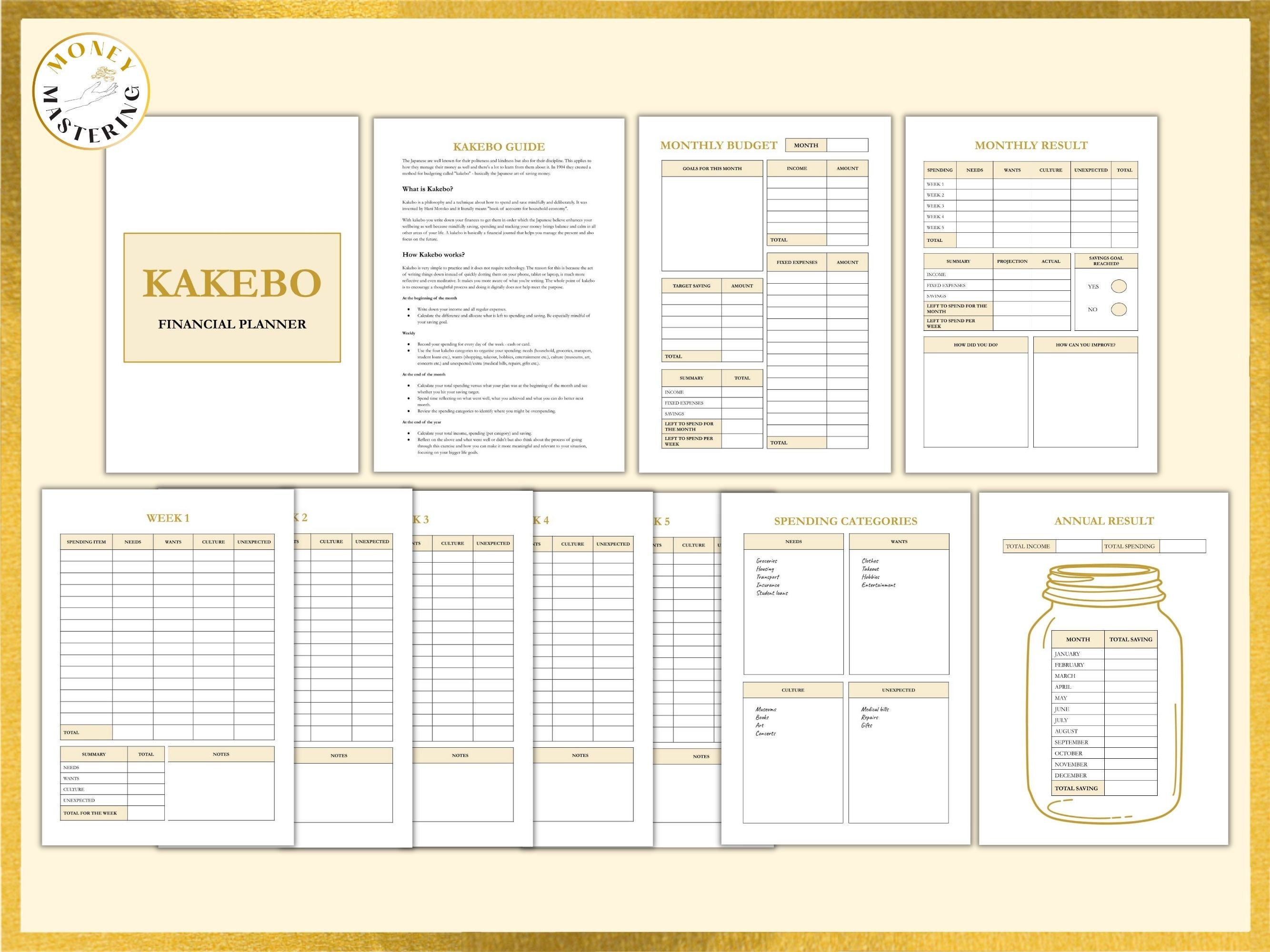 Kakebo Financial Planner Printable, Kakebo Budget Journal, Kakebo Budget  Template, Kakebo Worksheet, Budgeting Journal, Kakeibo Budget Plan 