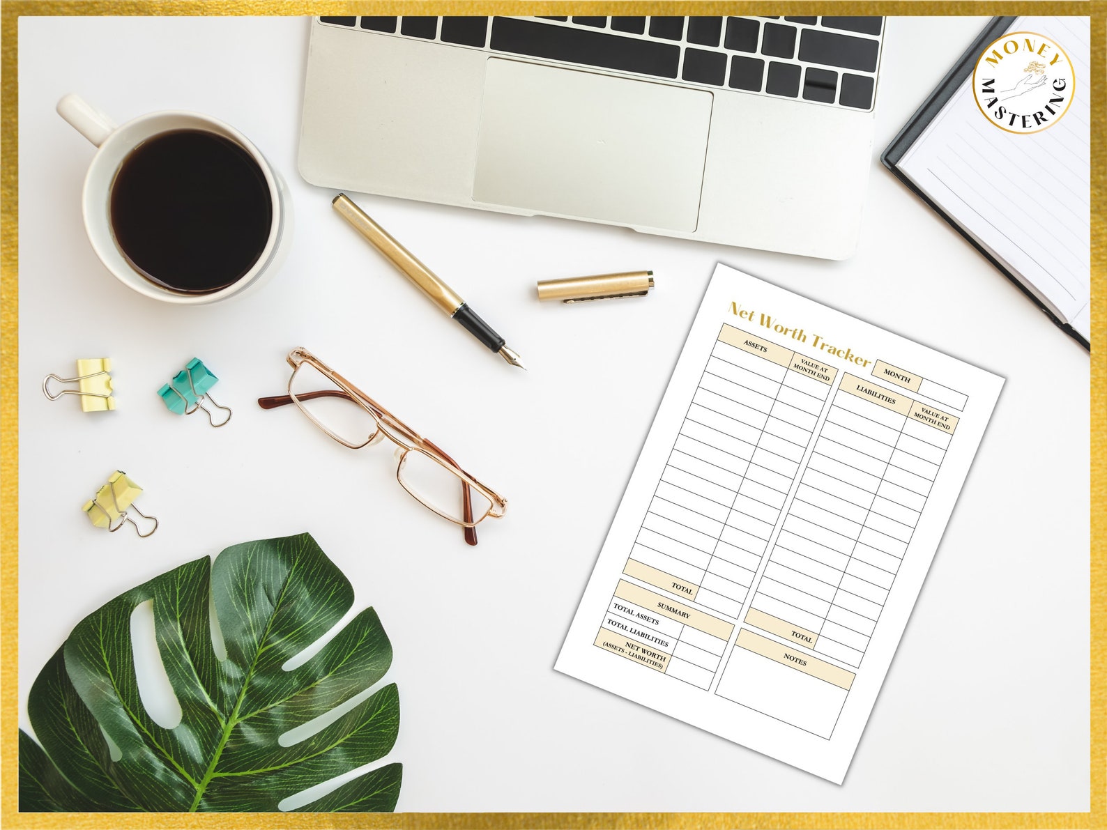 Net Worth Tracker Printable, Monthly Net Worth Tracker, Net Worth ...