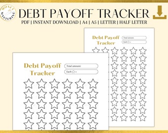 Debt Payoff Printable, Debt Payoff Tracker, Debt Tracker, Debt Payoff Journal, Debt Printable, Debt Payment Tracker