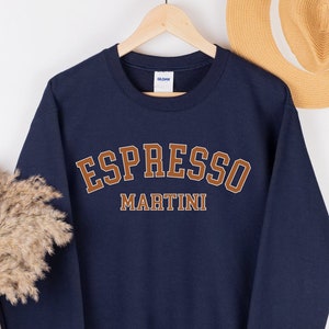 Espresso Martini Crewneck sweatshirt and tshirts, Cocktail sweatshirt, Coffee tee, Beverage Enthusiast, Gift For Her, Foodie Brunch Drinking