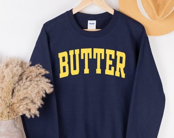 Sweat-shirt ras du cou et t-shirts Butter, Sweat-shirt pour gourmets, Sweat-shirt universitaire, Unisexe, Plus de beurre, Chemise beurre, Chemise pâtissière, Cadeaux pâtisserie