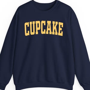 Cupcake Lover Sweatshirt hoodie T-shirt – minimalistisch cupcake-ontwerp – Unisex dessert foodie kleding – cadeau cupcake liefhebber – lief T-shirt