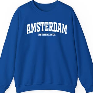 Amsterdam Netherlands Sweatshirt Hoodie T-Shirt – Vintage Amsterdam Design – Unisex Dutch Apparel – Canal Houses Gift – Netherlands Travel