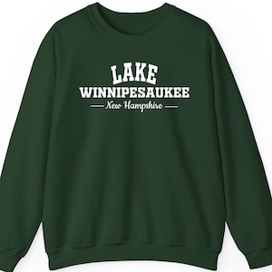 Lake Winnipesaukee Sweatshirt Hoodie Shirt – Retro Lake Life Crewneck, New Hampshire Tee, Summer Vacation Shirt, Unisex Gift Apparel