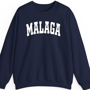 Malaga sweatshirt hoodie shirt, Costa del Sol Spain tee, sunny beach vibes outfit, unisex vacation top, Malaga travel gift idea