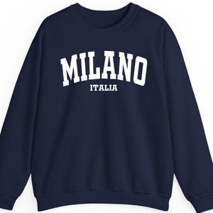 Milano Shirt Hoodie Sweatshirt – Italy Travel Souvenir Tee, Minimal Modern Milano Aesthetic Top, Trendy City Name Gift for Women & Men